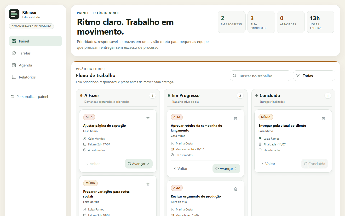 Ritmoar — prévia do projeto
